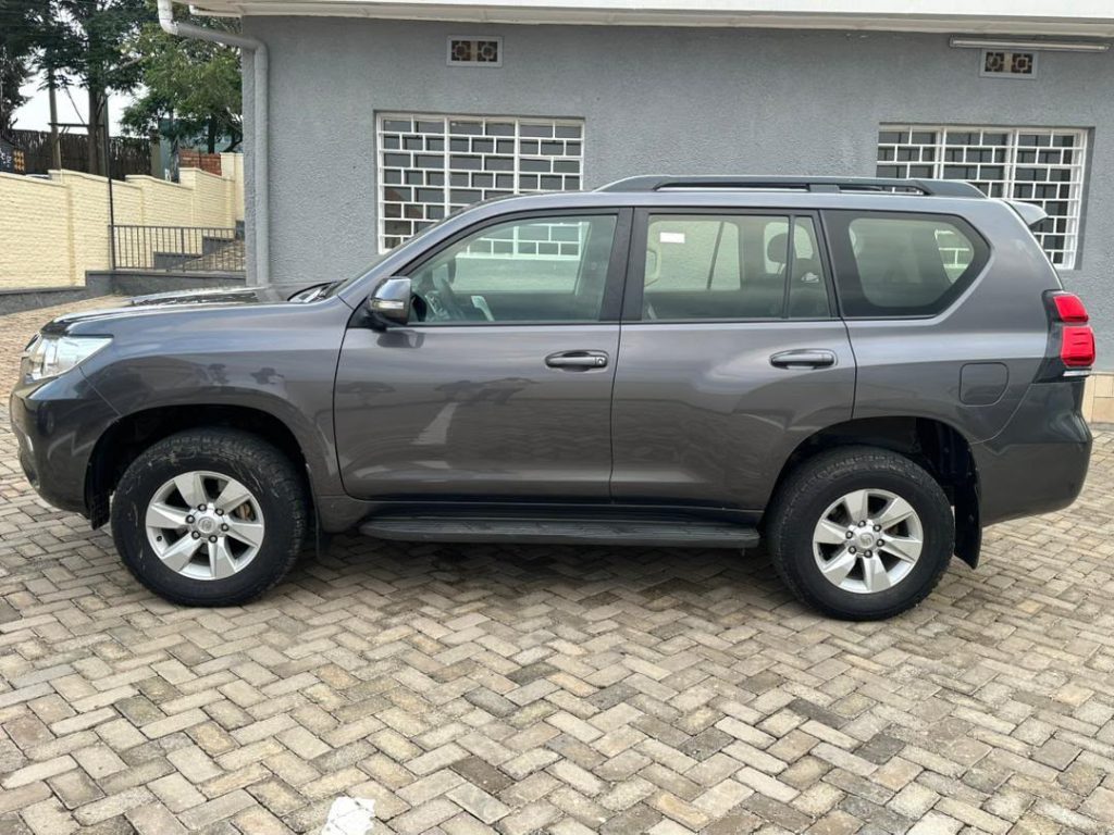 Rental car ready for pickup near Kigali International Airport in Rwanda.