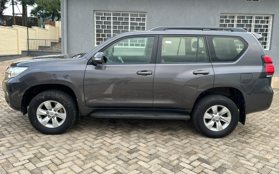 Rental car ready for pickup near Kigali International Airport in Rwanda.